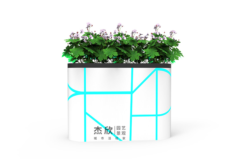 PVC現代橢圓科技感花箱